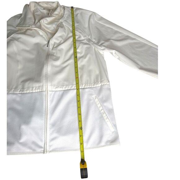 Chico’s Zenergy Golf White Zip  Convertible Jacket  Mesh Vent Activewear  Size 2 - Picture 10 of 12